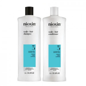 NIOXIN СИСТЕМА 3 Набор "Шампунь (1000 мл.) + Кондиционер (1000 мл.)"