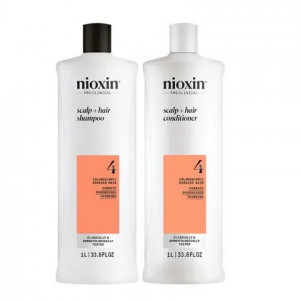 NIOXIN СИСТЕМА 4 Набор "Шампунь (1000 мл.) + Кондиционер (1000 мл.)"
